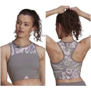 New Adidas x Zoe Saldana Collection Medium-Impact Racerback Sports Bra Sz.M